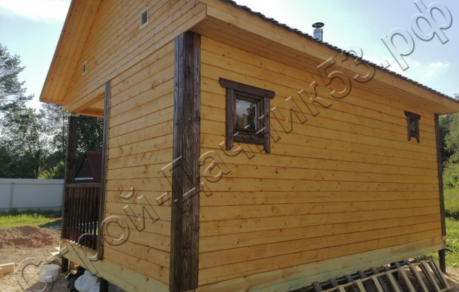 4 Брусовая баня  Б-18, 6х4м, 24 М, Новгородская область, Шимский район, деревня Любач. (4)